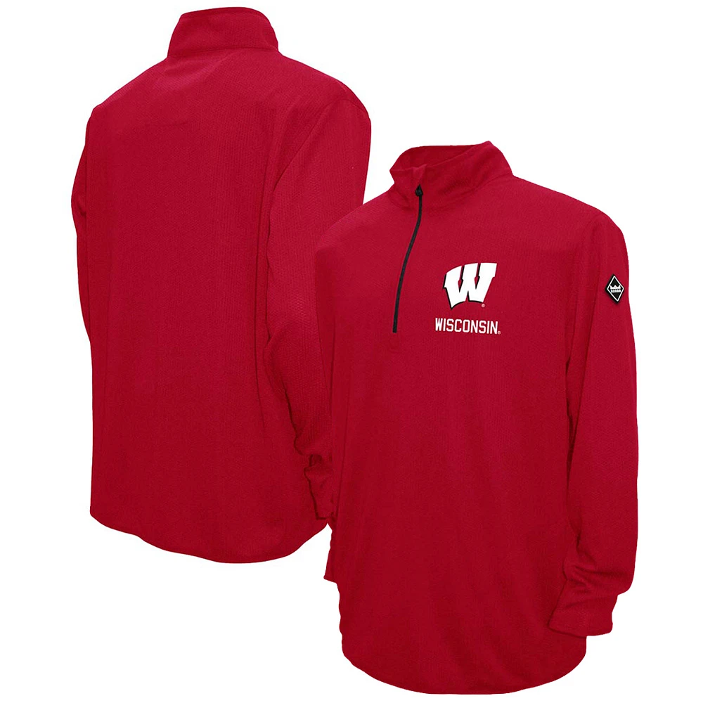 Men's Franchise Club Wisconsin Badgers Thermatec Half-Zip Pullover Jacket