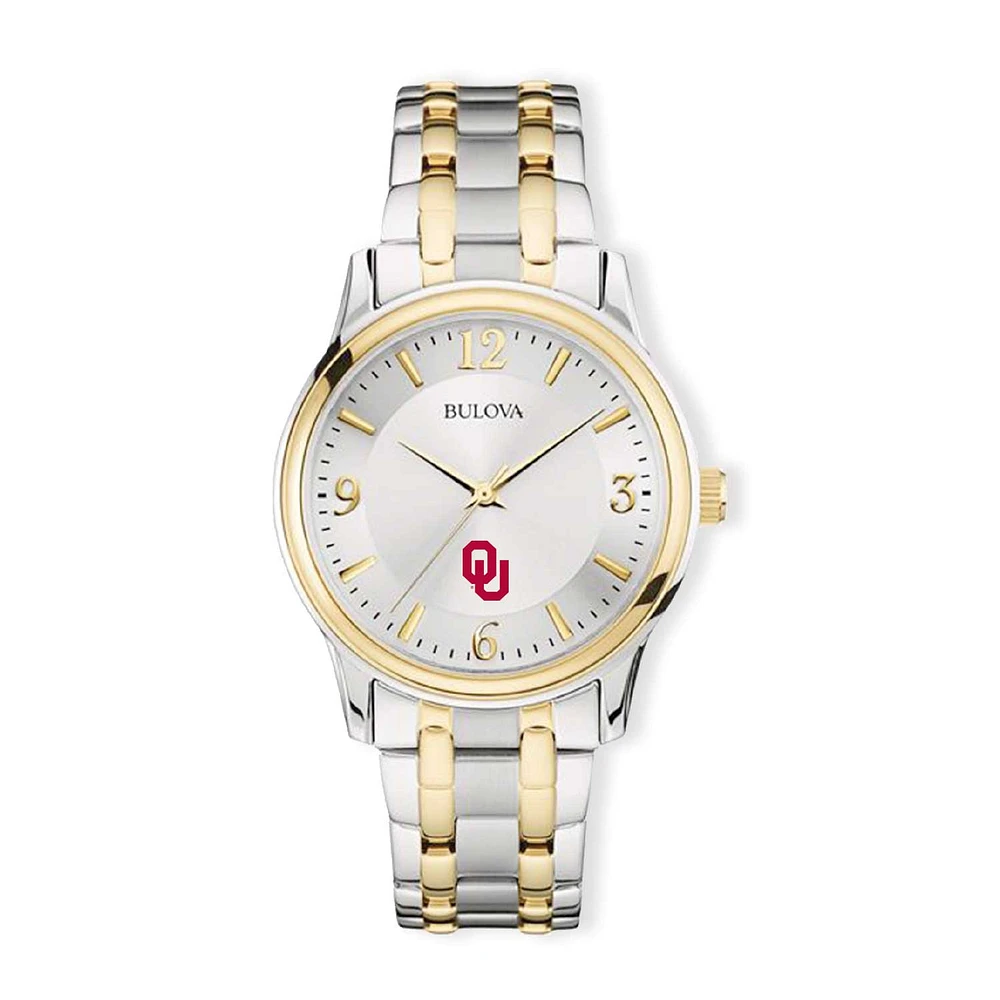 Bulova Silver/Gold Oklahoma Sooners Classic Two-Tone Round Watch