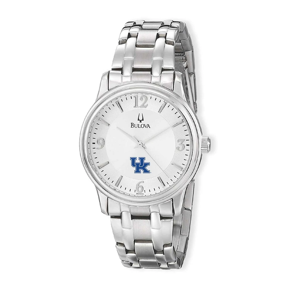 Men's Bulova Silver Kentucky Wildcats Stainless Steel Quartz Watch