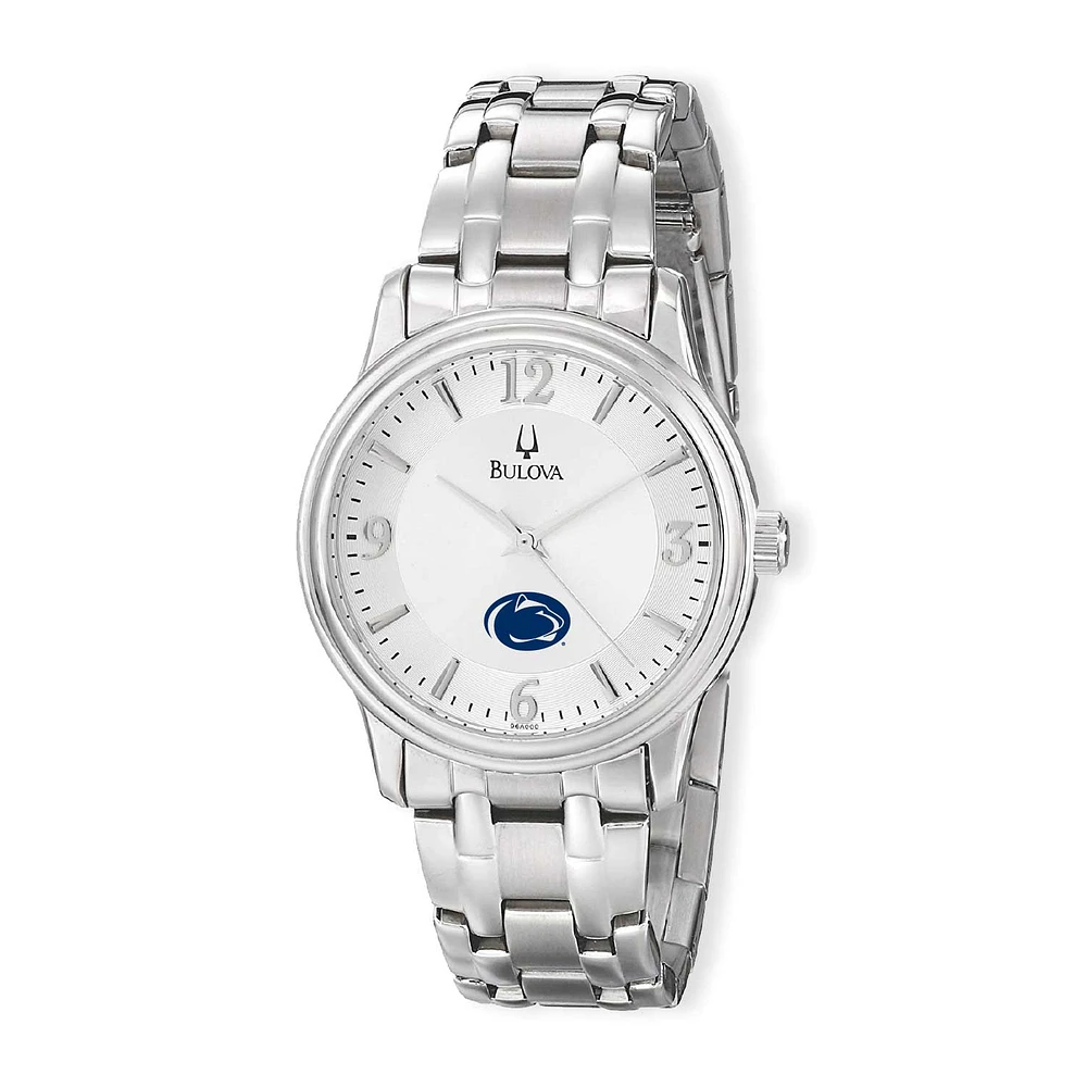 Men's Bulova Silver Penn State Nittany Lions Stainless Steel Quartz Watch
