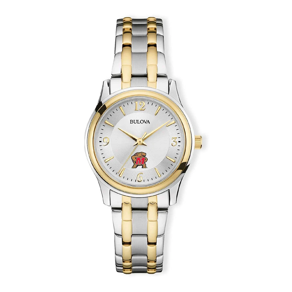 Women's Bulova Silver/Gold Maryland Terrapins Classic Two-Tone Round Watch