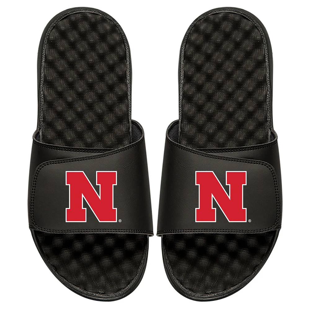 Youth ISlide Black Nebraska Huskers Primary Logo Slide Sandals