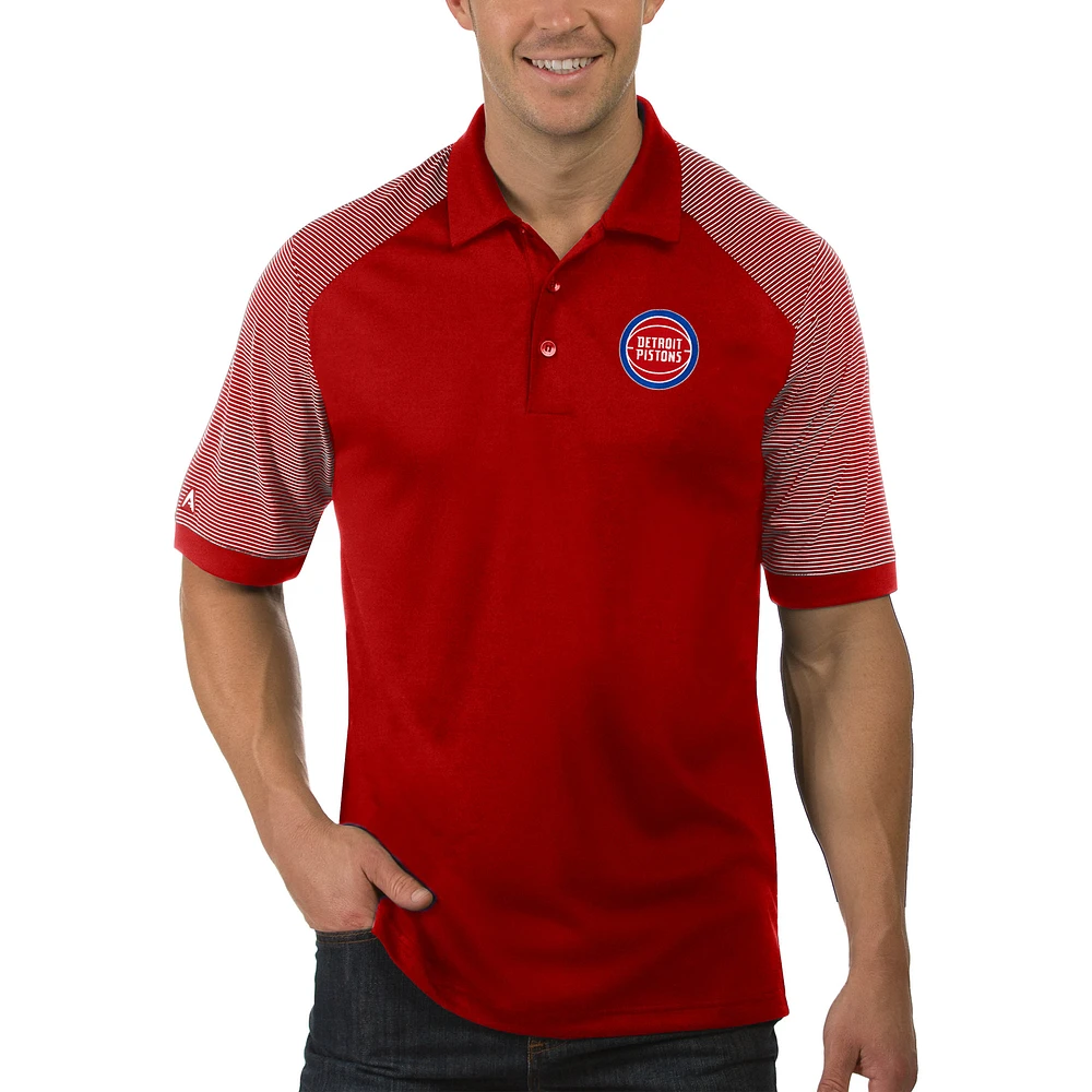 Men's Antigua Red Detroit Pistons Engage Big & Tall Polo