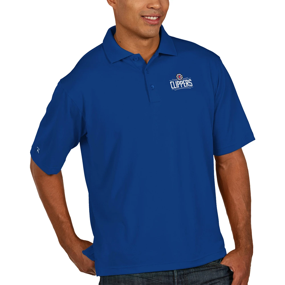 Men's Antigua Royal LA Clippers Pique Xtra Lite Big & Tall Polo