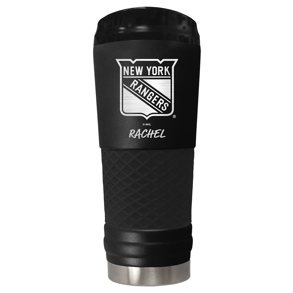 Black New York Rangers 24oz. Personalized Stealth Draft Beverage Cup