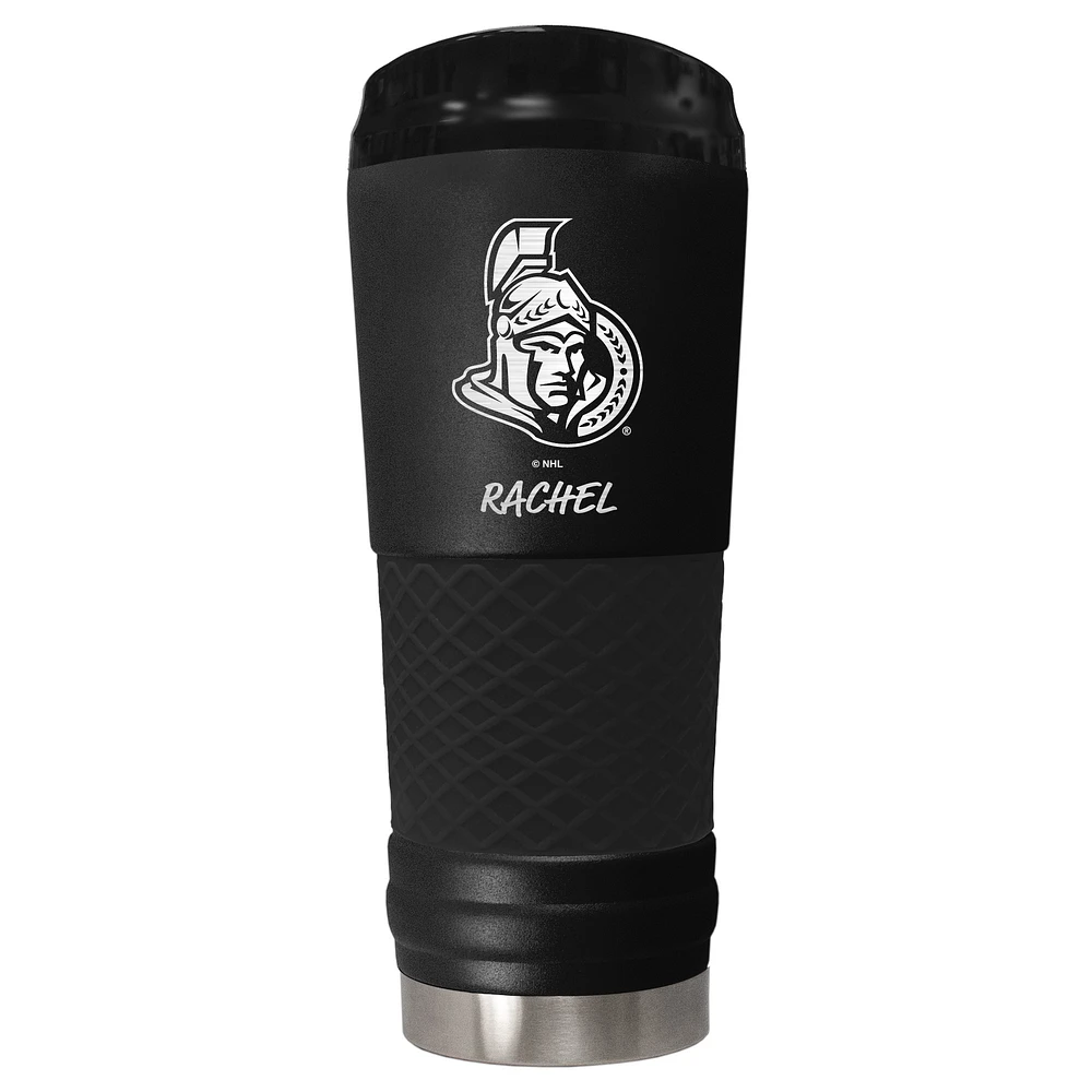 Black Ottawa Senators 24oz. Personalized Stealth Draft Beverage Cup