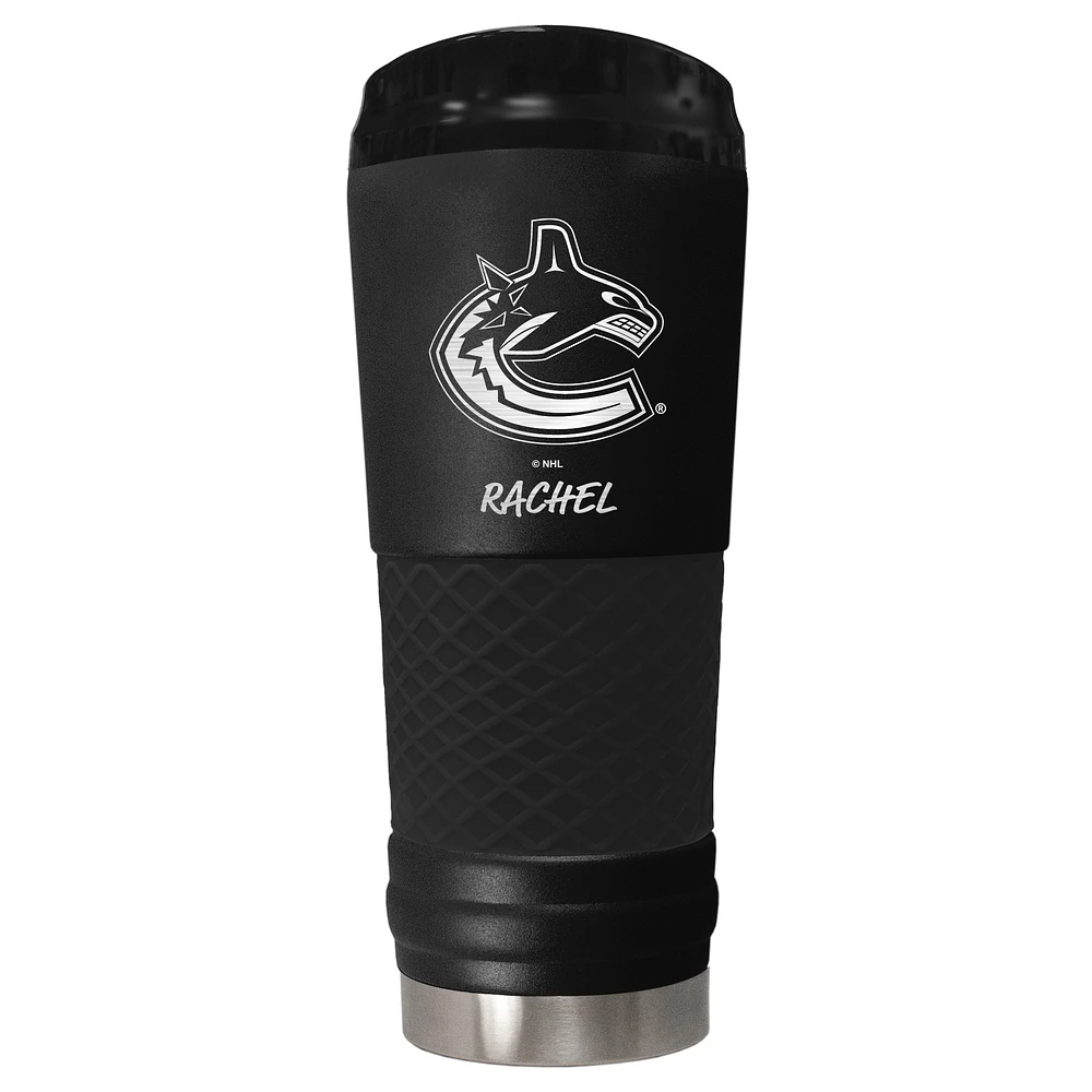 Black Vancouver Canucks 24oz. Personalized Stealth Draft Beverage Cup