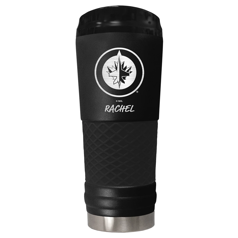 Black Winnipeg Jets 24oz. Personalized Stealth Draft Beverage Cup