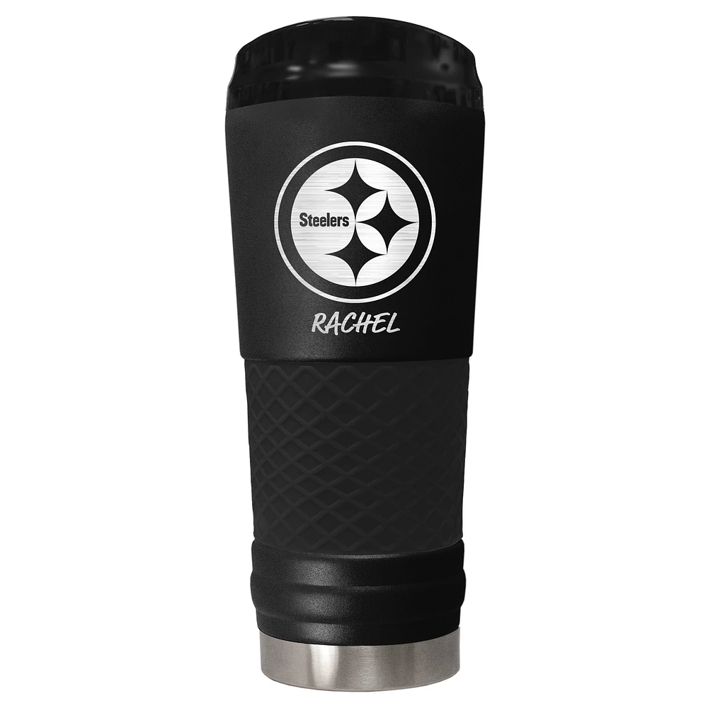 Black Pittsburgh Steelers 24oz. Personalized Stealth Draft Beverage Cup