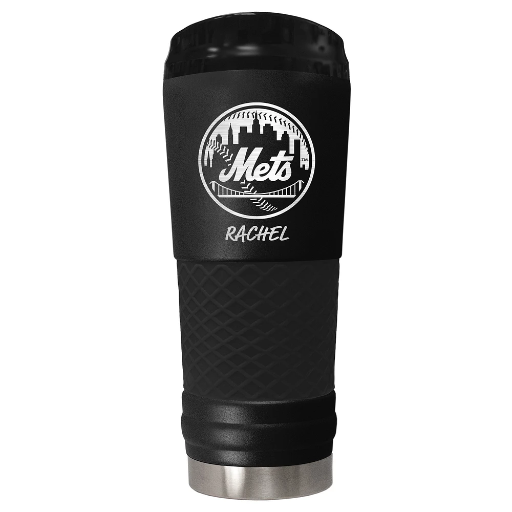 Black New York Mets 24oz. Personalized Stealth Draft Beverage Cup