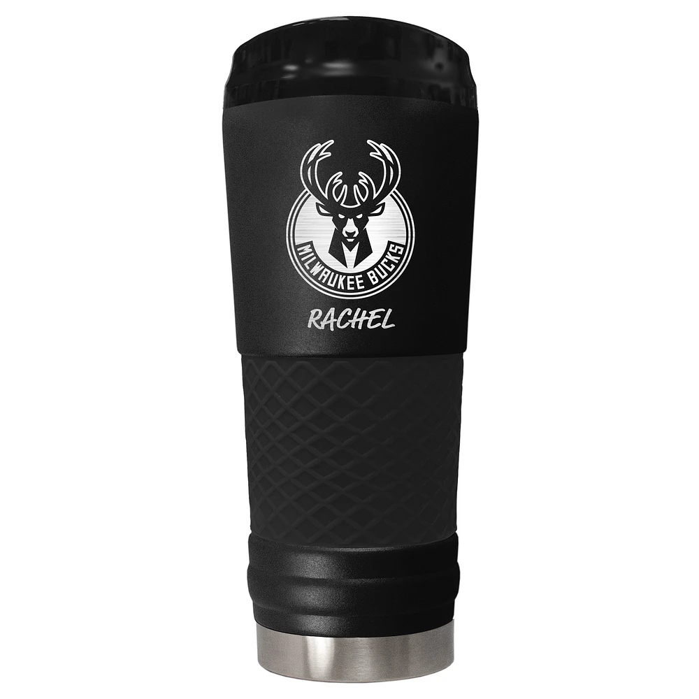 Black Milwaukee Bucks 24oz. Personalized Stealth Draft Beverage Cup