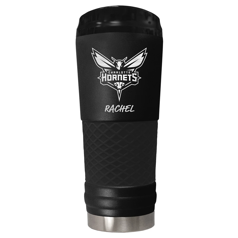 Black Charlotte Hornets 24oz. Personalized Stealth Draft Beverage Cup