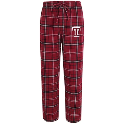 Men's Concepts Sport Maroon/Black Temple Owls Ultimate Flannel Pants