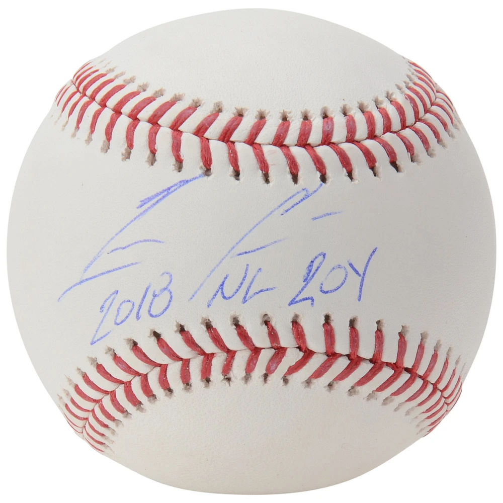 Ronald Acuna Jr. Atlanta Braves Autographed Baseball with "2018 NL ROY" Inscription