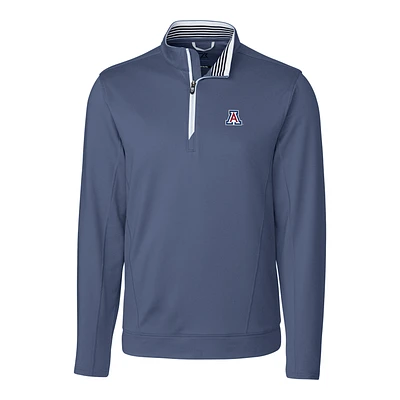Men's Cutter & Buck Navy Arizona Wildcats Endurance Long Sleeve Half-Zip Pullover Jacket