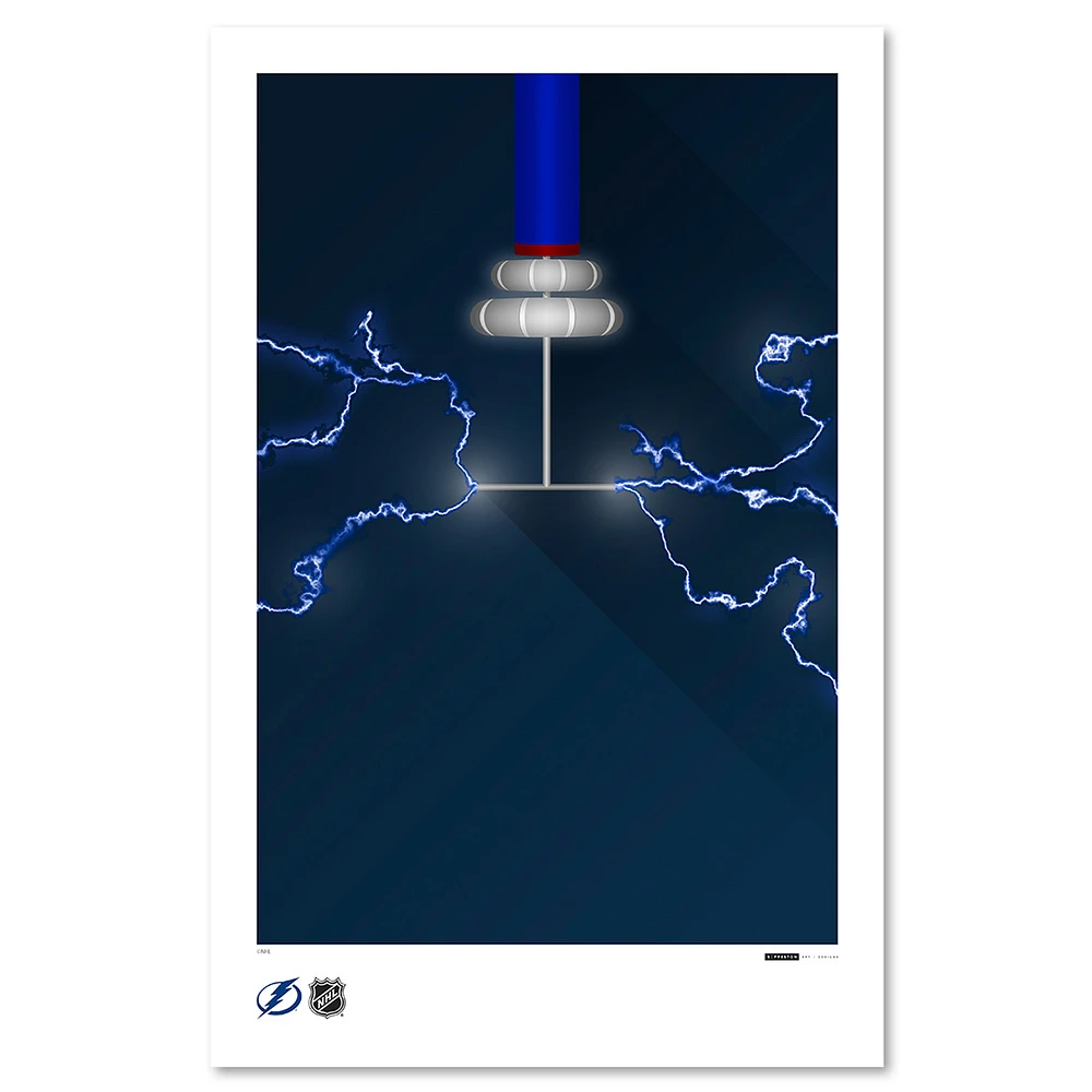 Tampa Bay Lightning 11'' x 17'' Minimalist Amalie Arena Art Poster