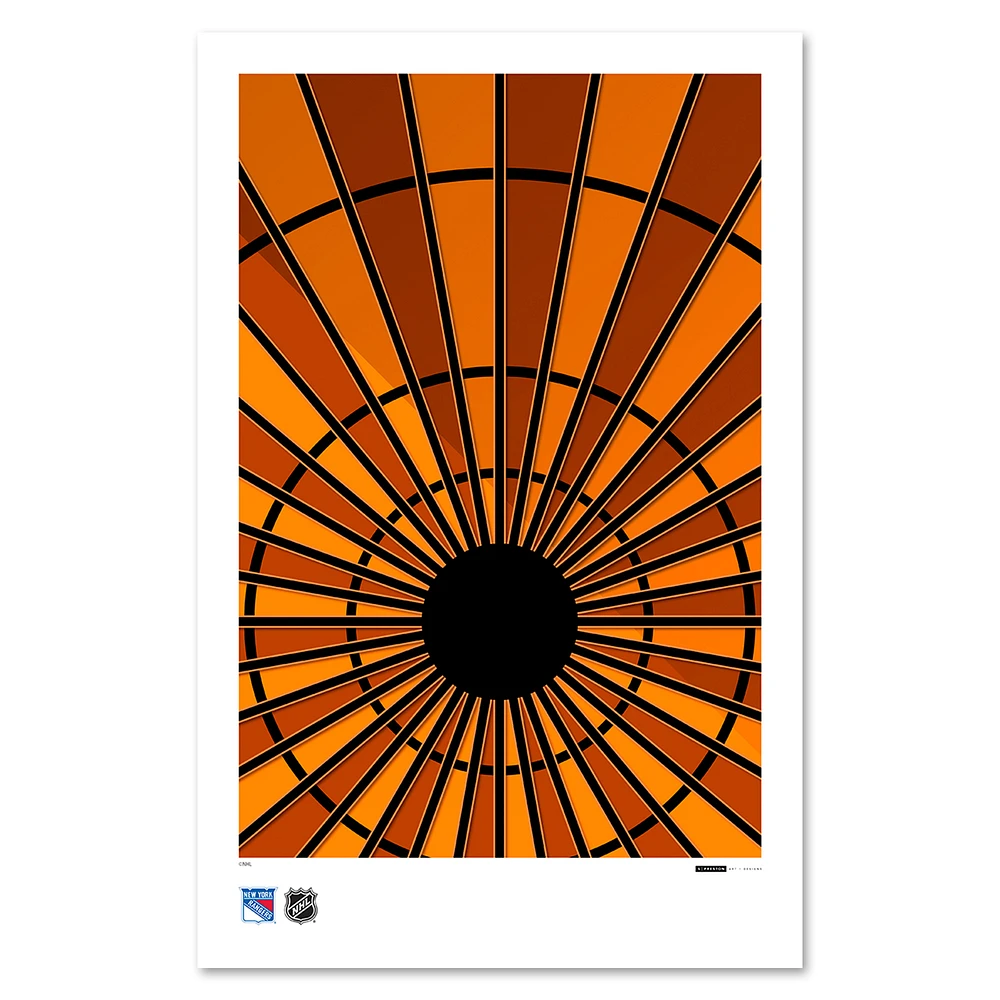New York Rangers Minimalist Madison Square Garden 11'' x 17'' Art Poster
