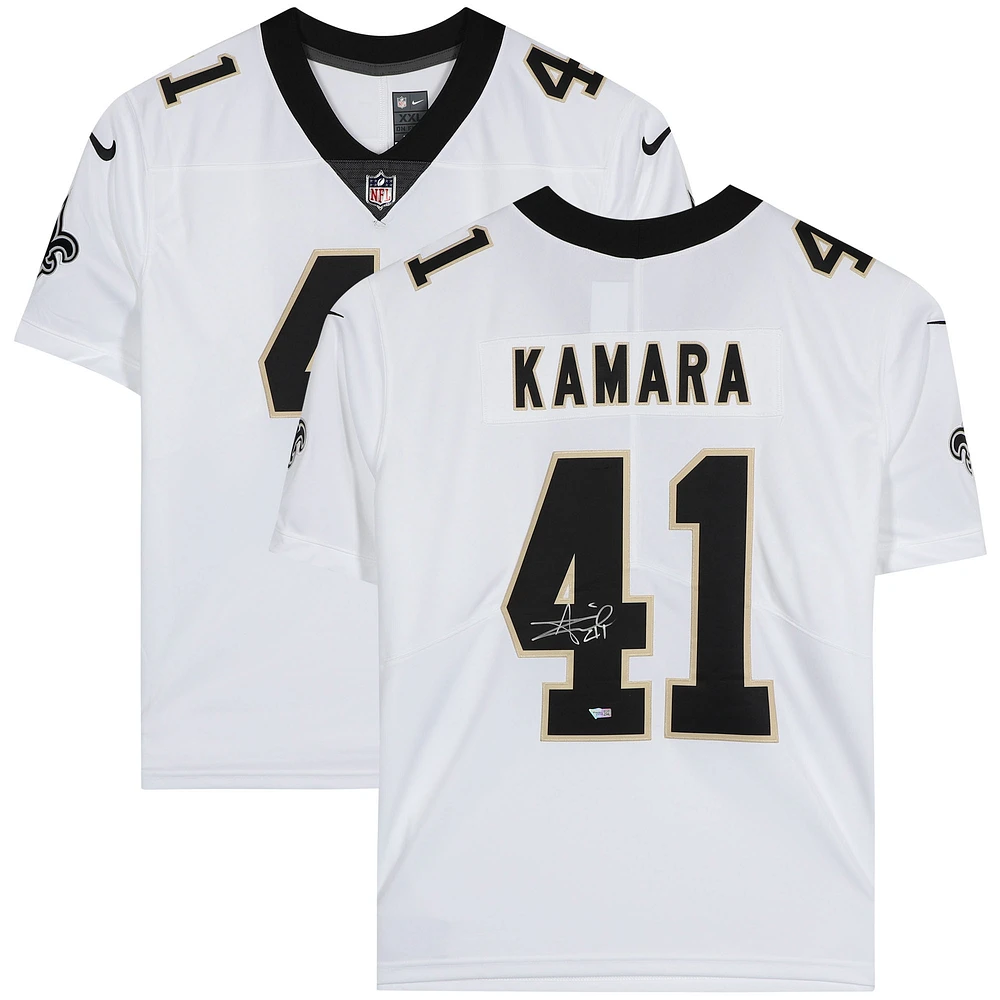 Alvin Kamara New Orleans Saints Autographed Nike White Limited Jersey