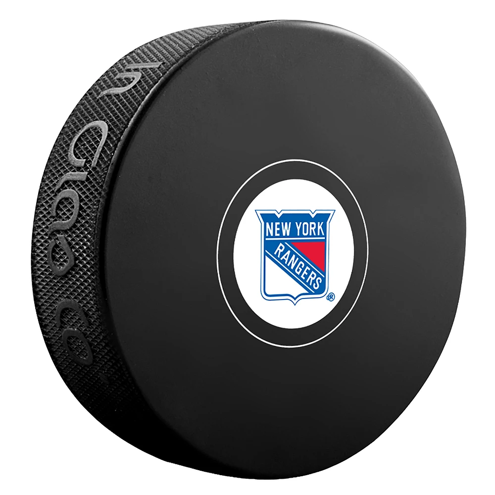 New York Rangers Unsigned InGlasCo Autograph Model Hockey Puck