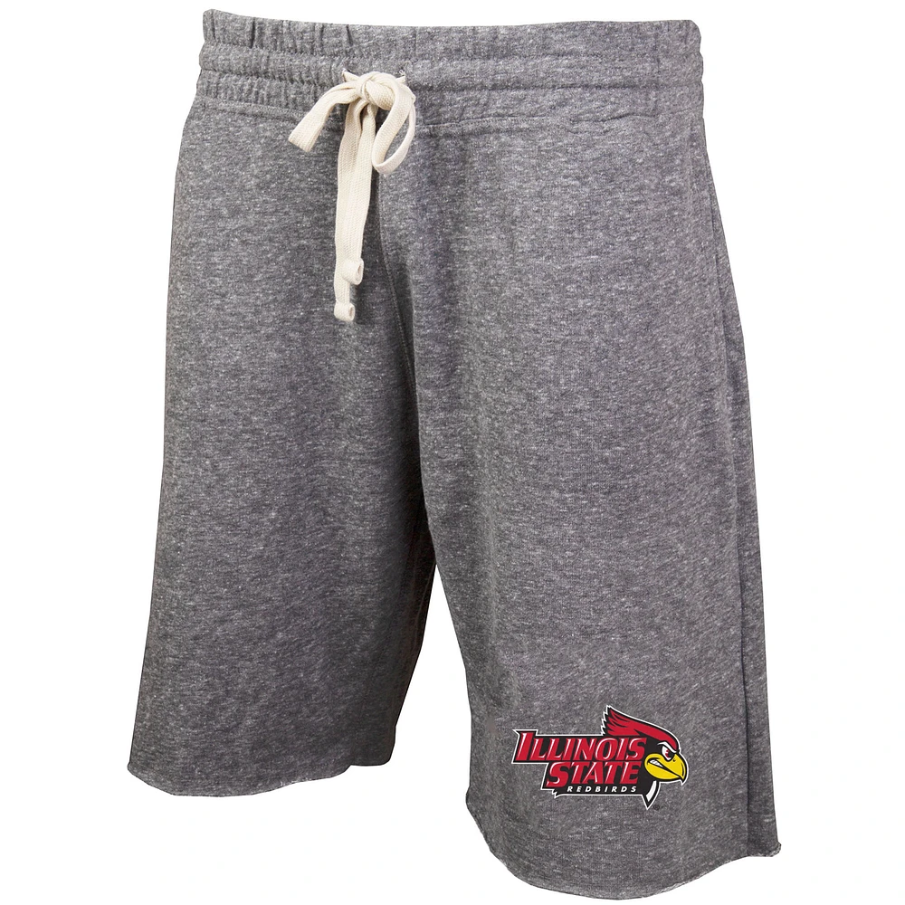 Men's Concepts Sport Gray Illinois State Redbirds Mainstream Terry Shorts