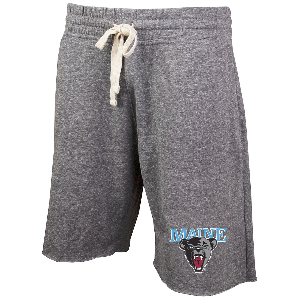 Men's Concepts Sport Gray Maine Black Bears Mainstream Terry Shorts