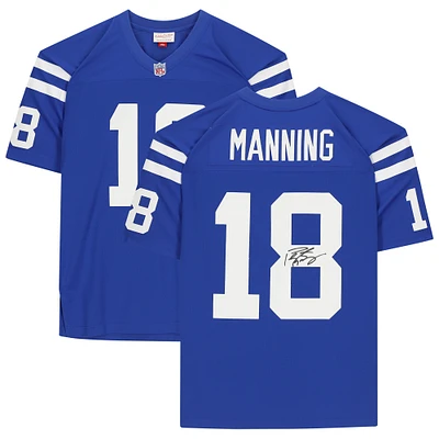 Peyton Manning Indianapolis Colts Autographed Mitchell & Ness Blue Replica Jersey
