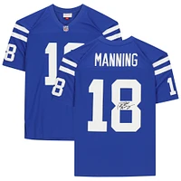 Peyton Manning Indianapolis Colts Autographed Mitchell & Ness Blue Replica Jersey