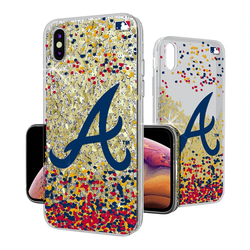 Atlanta Braves Glitter Confetti iPhone Case