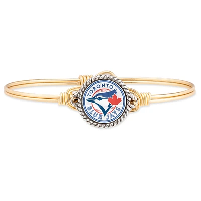 Women's Luca + Danni Gold Toronto Blue Jays Petite Bangle Bracelet