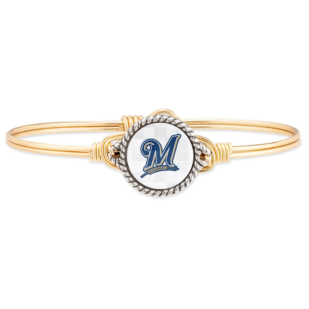 Women's Luca + Danni Gold Milwaukee Brewers Petite Bangle Bracelet