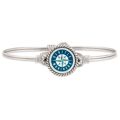 Women's Luca + Danni Silver Seattle Mariners Petite Bangle Bracelet