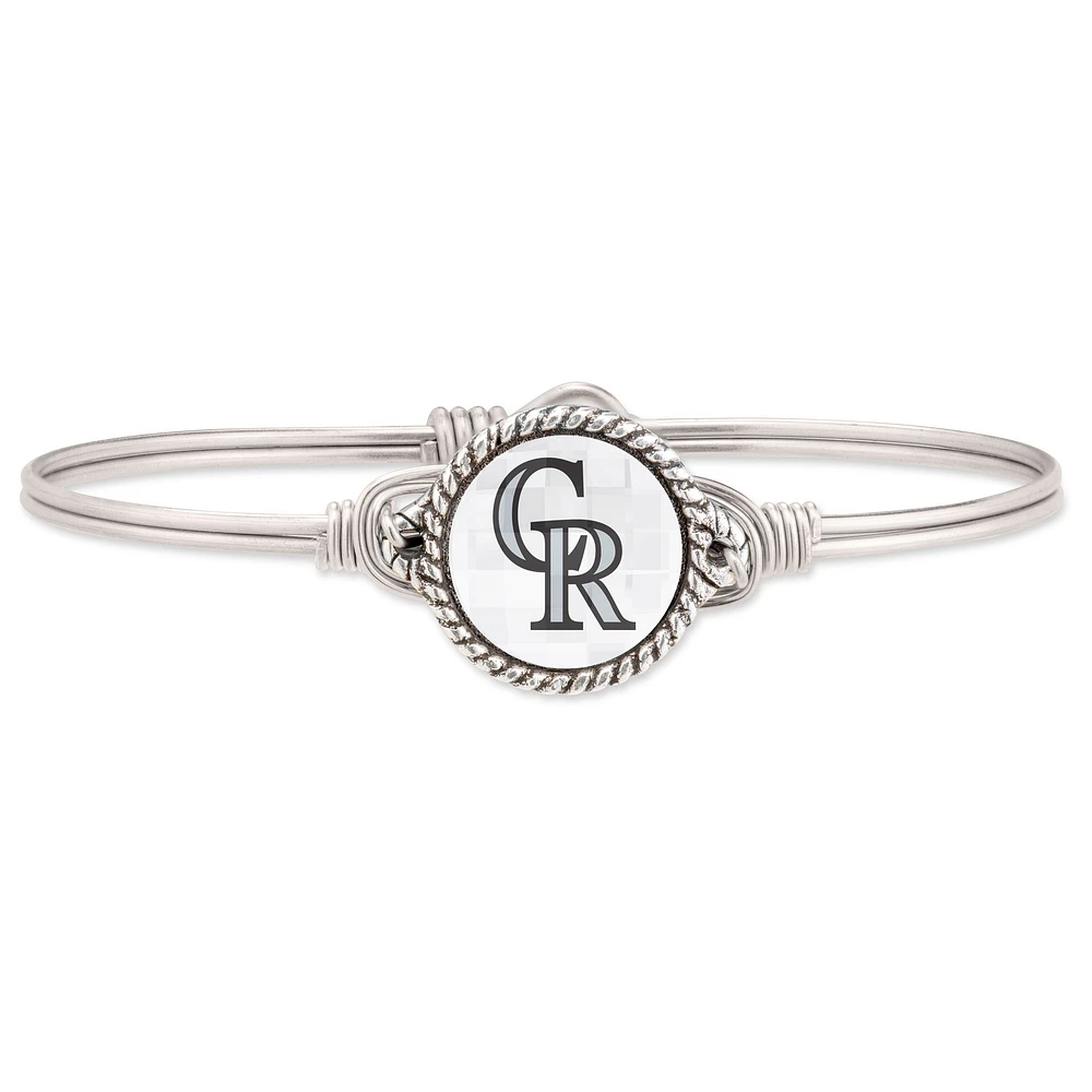 Women's Luca + Danni Silver Colorado Rockies Petite Bangle Bracelet
