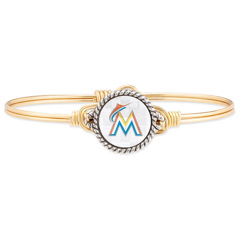 Women's Luca + Danni Gold Miami Marlins Bangle Bracelet