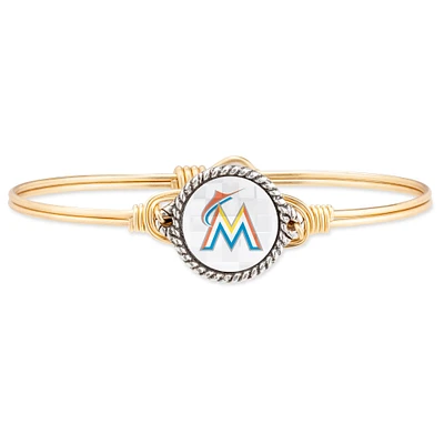 Women's Luca + Danni Gold Miami Marlins Bangle Bracelet