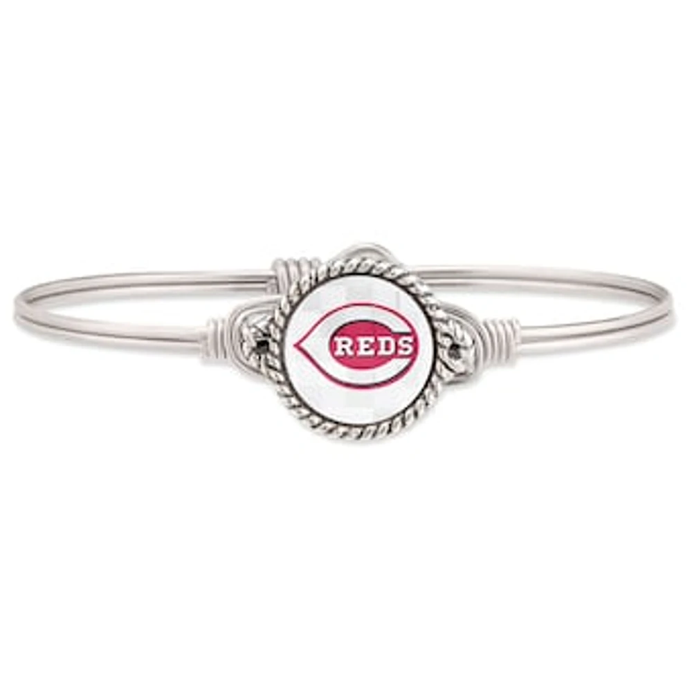 Women's Luca + Danni Silver Cincinnati Reds Bangle Bracelet