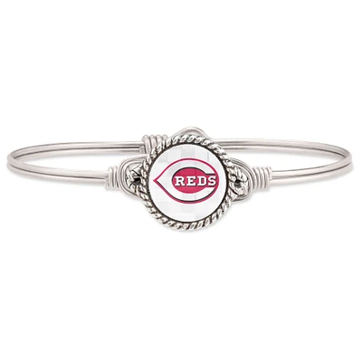Women's Luca + Danni Silver Cincinnati Reds Bangle Bracelet