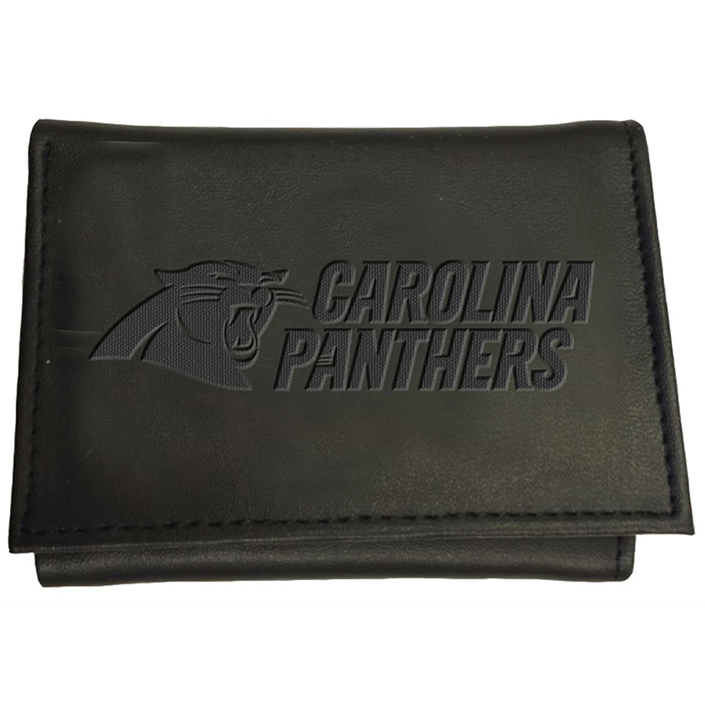 Men's Black Carolina Panthers Hybrid Tri-Fold Wallet