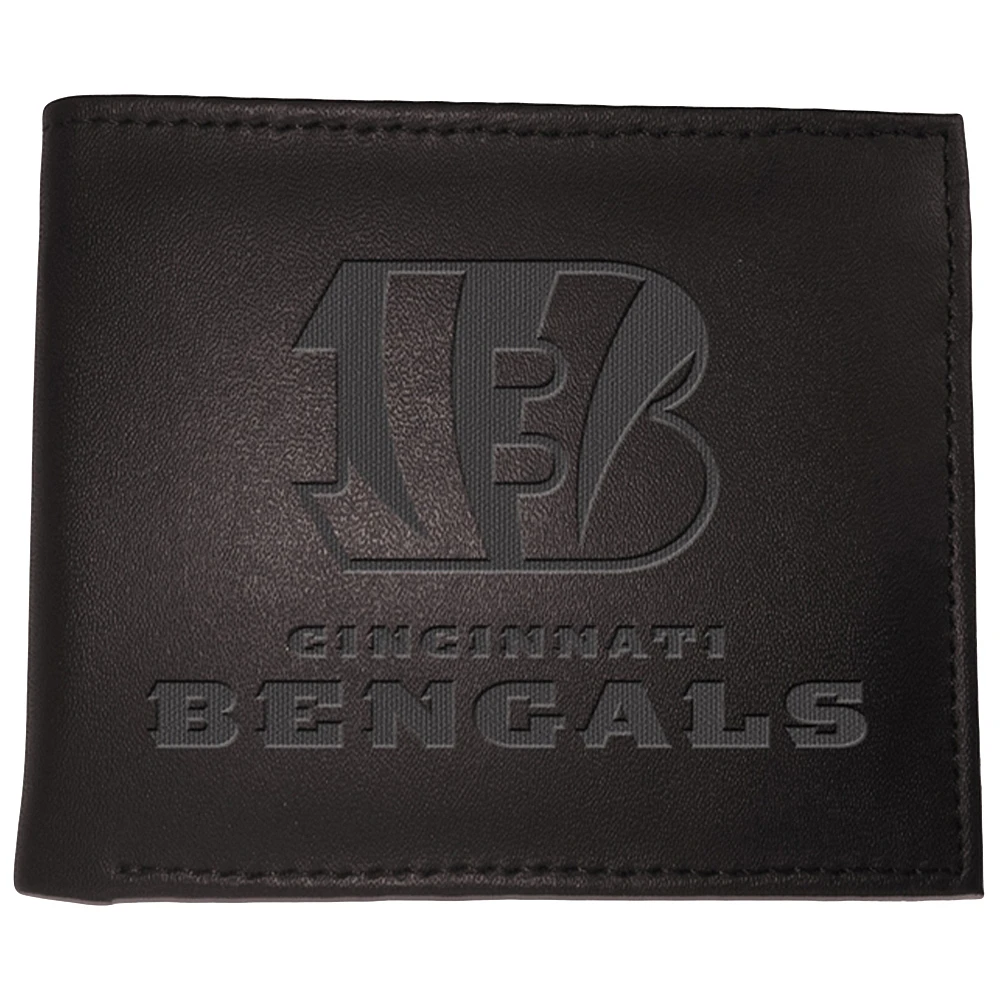 Men's Black Cincinnati Bengals Hybrid Bi-Fold Wallet