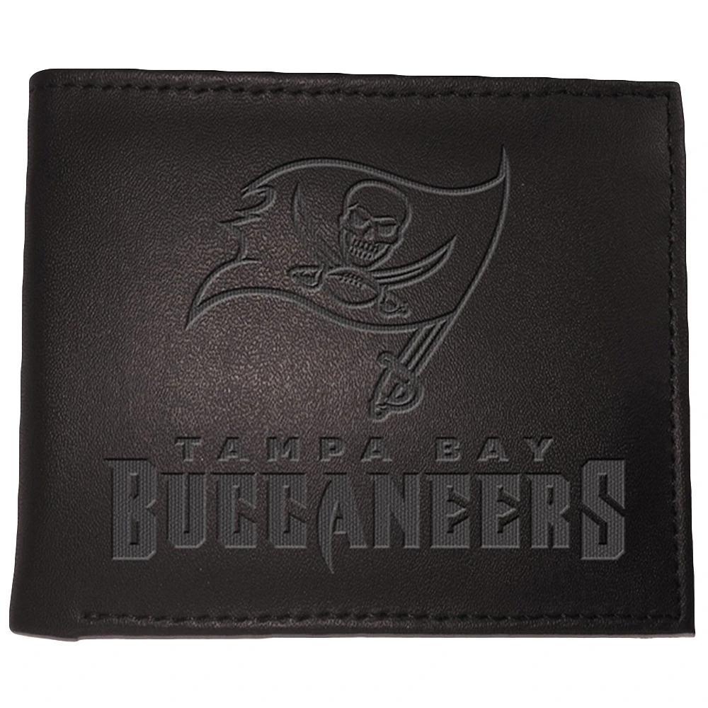 Men's Black Tampa Bay Buccaneers Hybrid Bi-Fold Wallet