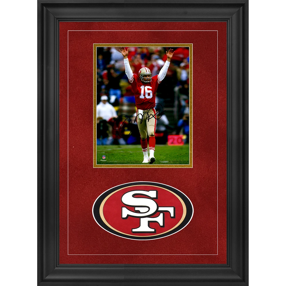 Joe Montana San Francisco 49ers Deluxe Framed Autographed 8" x 10" Hands Up Photograph
