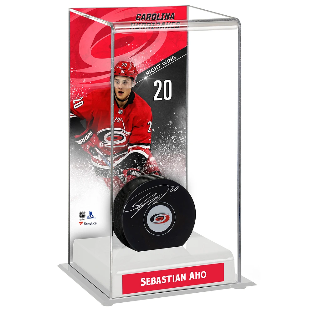 Sebastian Aho Carolina Hurricanes Deluxe Tall Hockey Puck Case