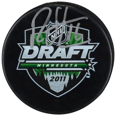 Ryan Strome Anaheim Ducks Autographed 2011 NHL Draft Logo Hockey Puck