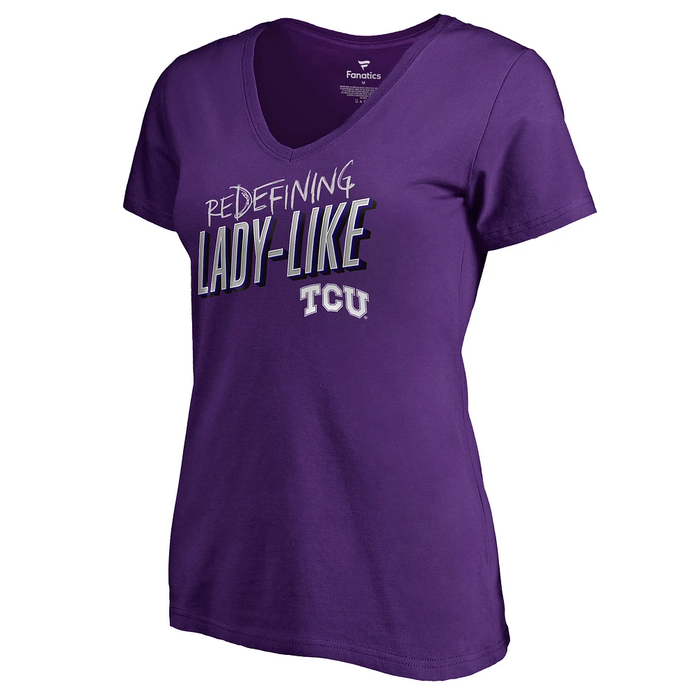 Women's Purple TCU Horned Frogs Team Unity Redefining Lady-Like T-Shirt