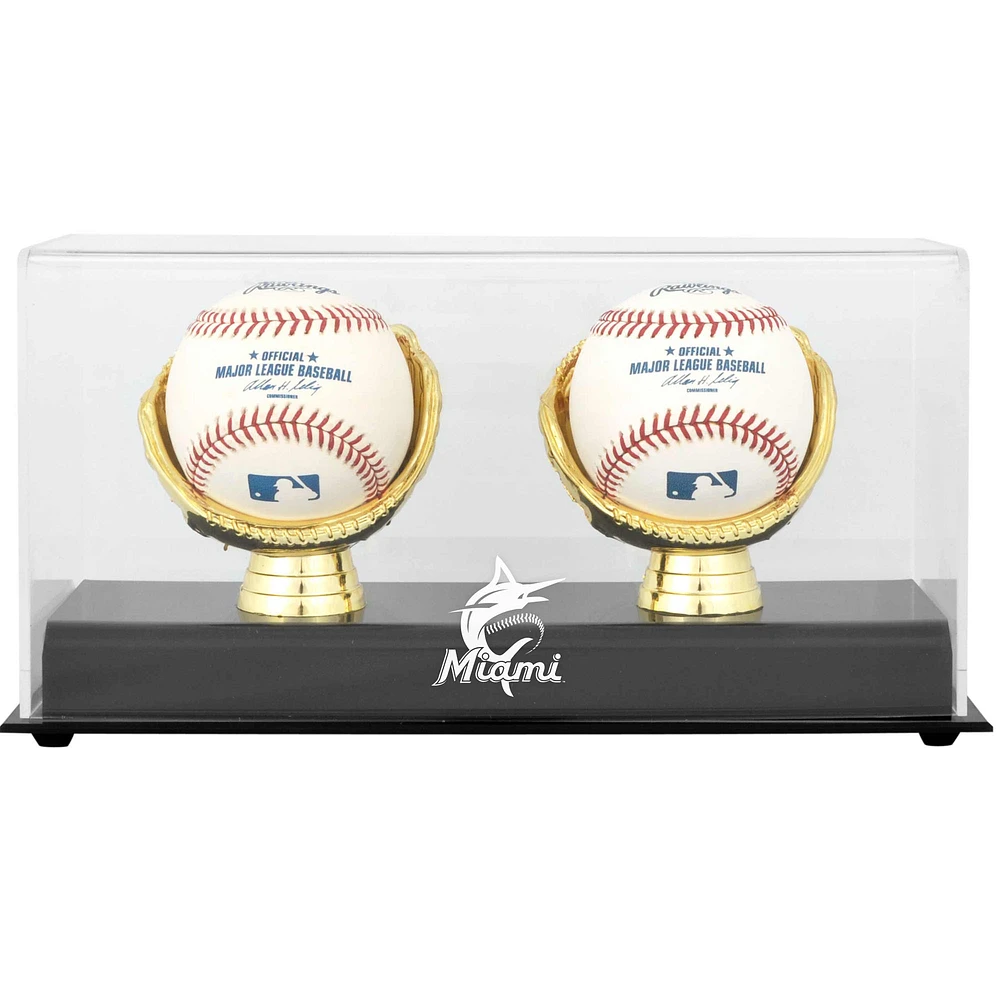 Miami Marlins Gold Glove Double Baseball 2019 Logo Display Case