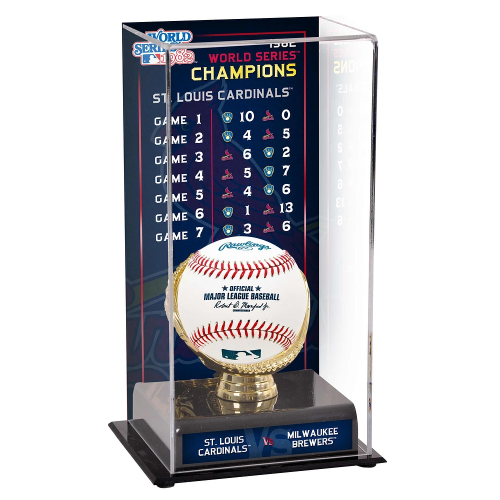St. Louis Cardinals World Series Champions Sublimated Display Case with Series Listing Image
