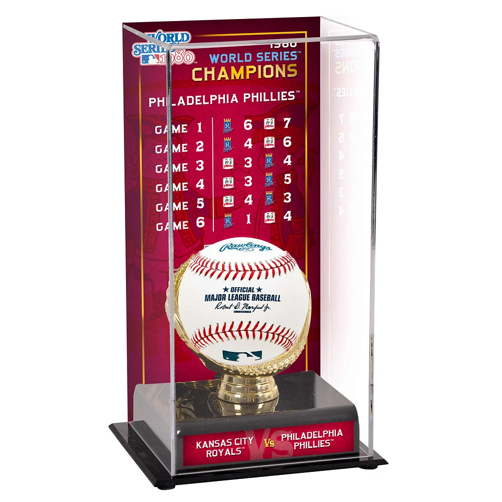 Philadelphia Phillies World Series Champions Sublimated Display Case with Series Listing Image