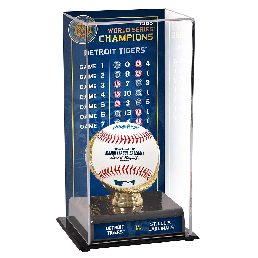 Detroit Tigers World Series Champions Sublimated Display Case with Series Listing Image