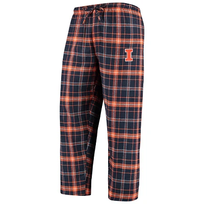 Men's Concepts Sport Navy/Orange Illinois Fighting Illini Ultimate Flannel Pants