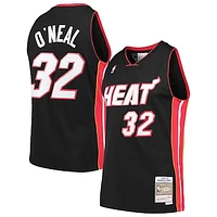 Men's Mitchell & Ness Shaquille O'Neal Black Miami Heat Hardwood Classics Swingman Jersey