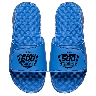 Youth ISlide Royal NASCAR 2019 Daytona 500 Black Logo Slide Sandals